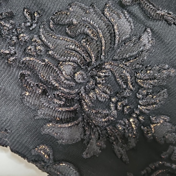 Black Lace And Mesh Blouse With Bell Sleeves Y2K Witchy‎ Festival Size Medium - Picture 5 of 16